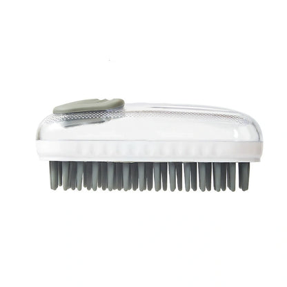 Soft Silicone Pet Bath Brush with Shampoo Dispenser