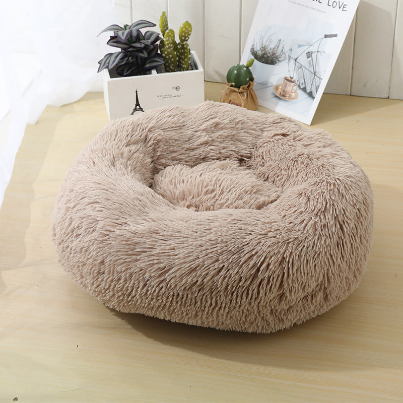 Round Donut Cat and Dog Cushion Bed 50cm