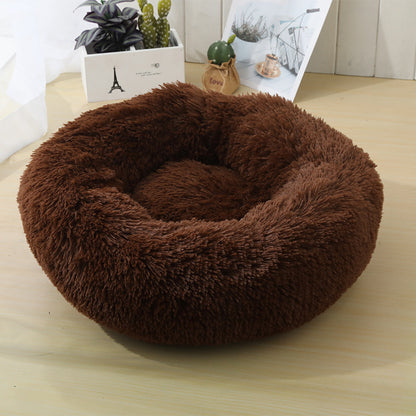 Round Donut Cat and Dog Cushion Bed 50cm