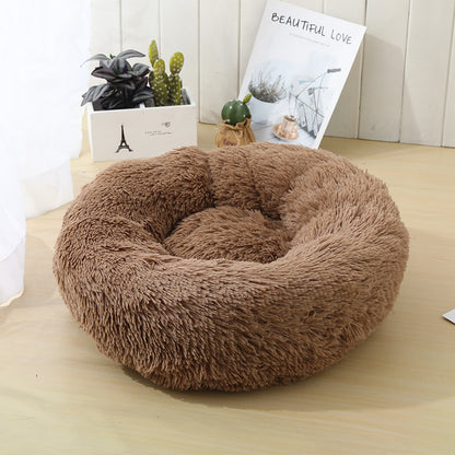 Round Donut Cat and Dog Cushion Bed 50cm