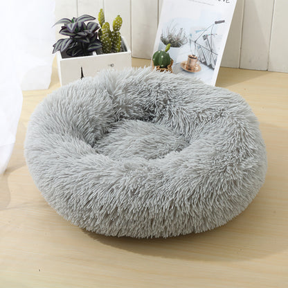 Round Donut Cat and Dog Cushion Bed 50cm