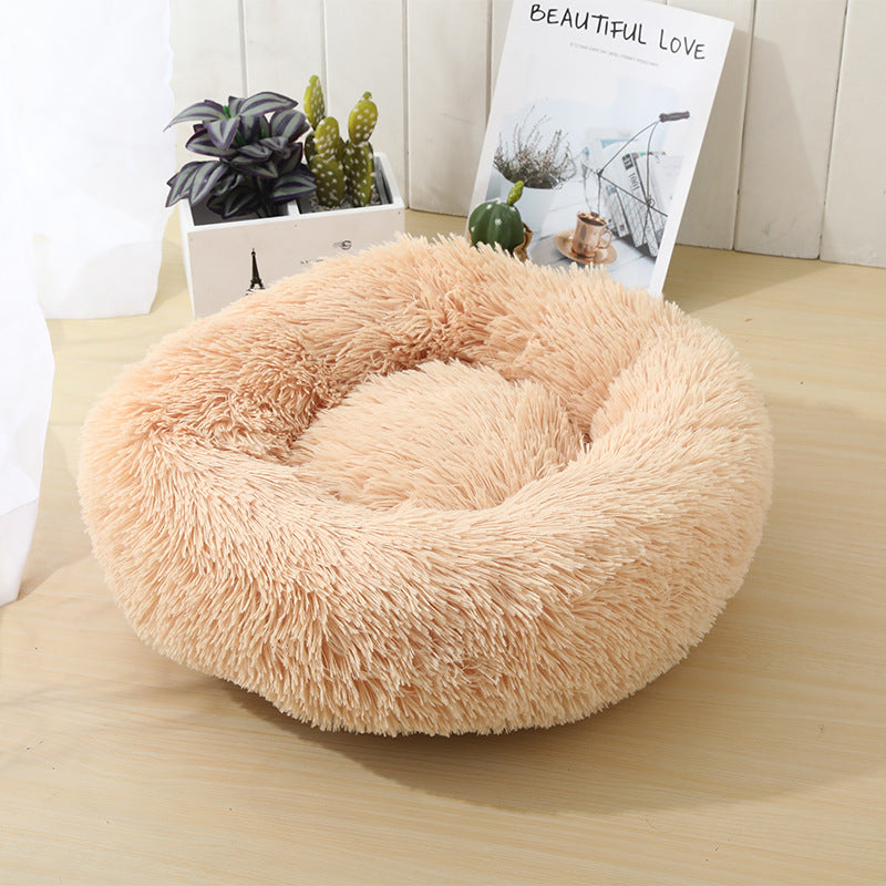 Round Donut Cat and Dog Cushion Bed 50cm