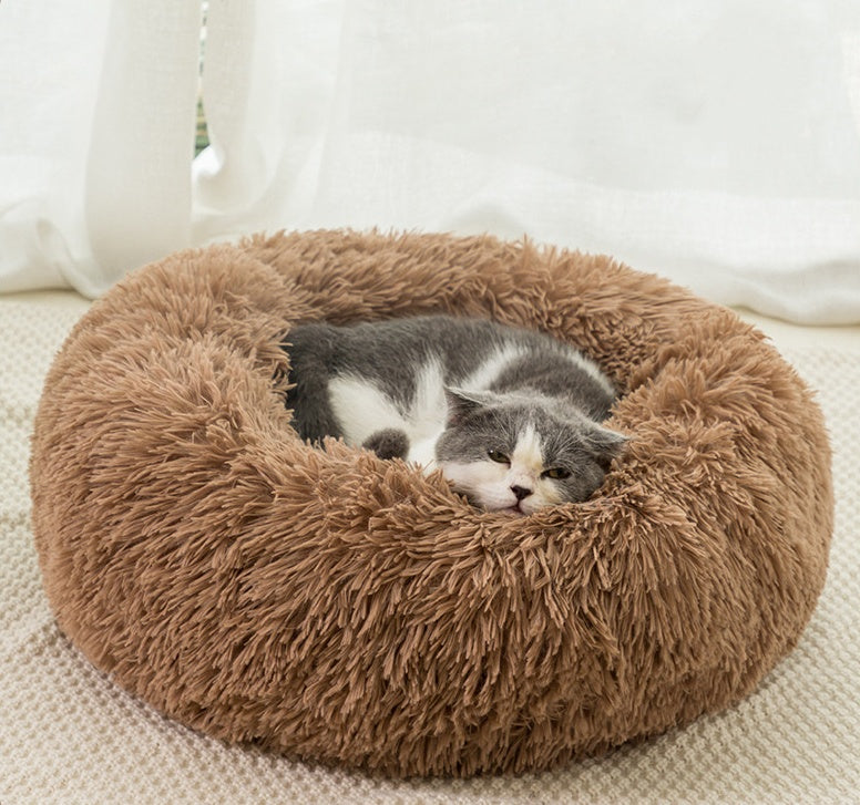 Round Donut Cat and Dog Cushion Bed 50cm