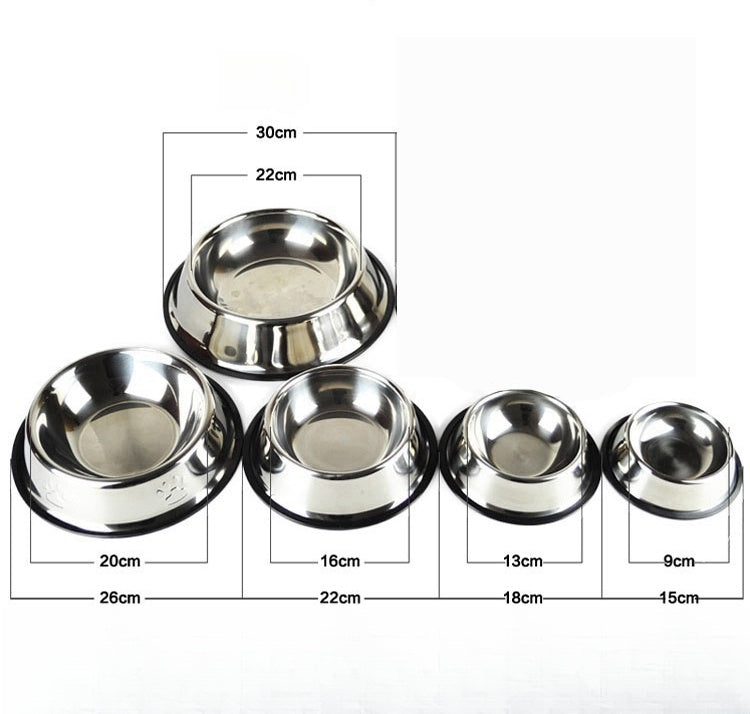 Stainless Steel Pet Dog Water And Food Bowl