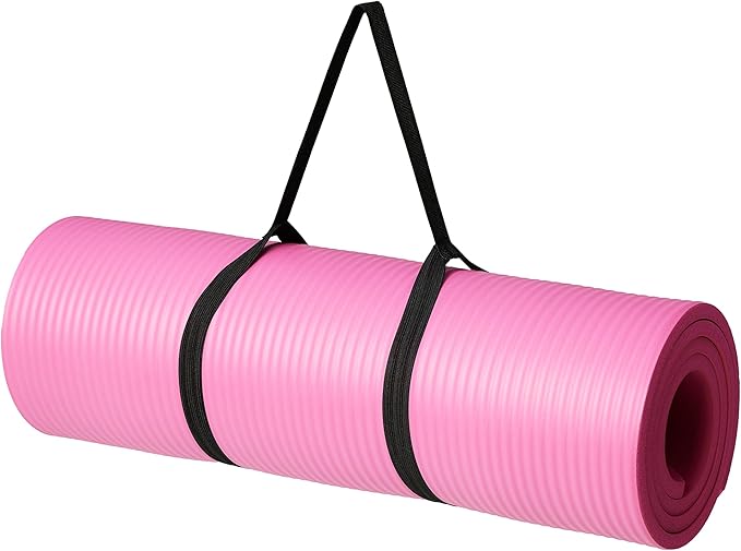 Extra Thick NBR Yoga Mat with Carrying Strap- Eco Friendly SGS