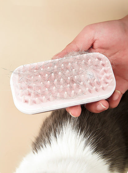 Soft Silicone Pet Bath Brush with Shampoo Dispenser