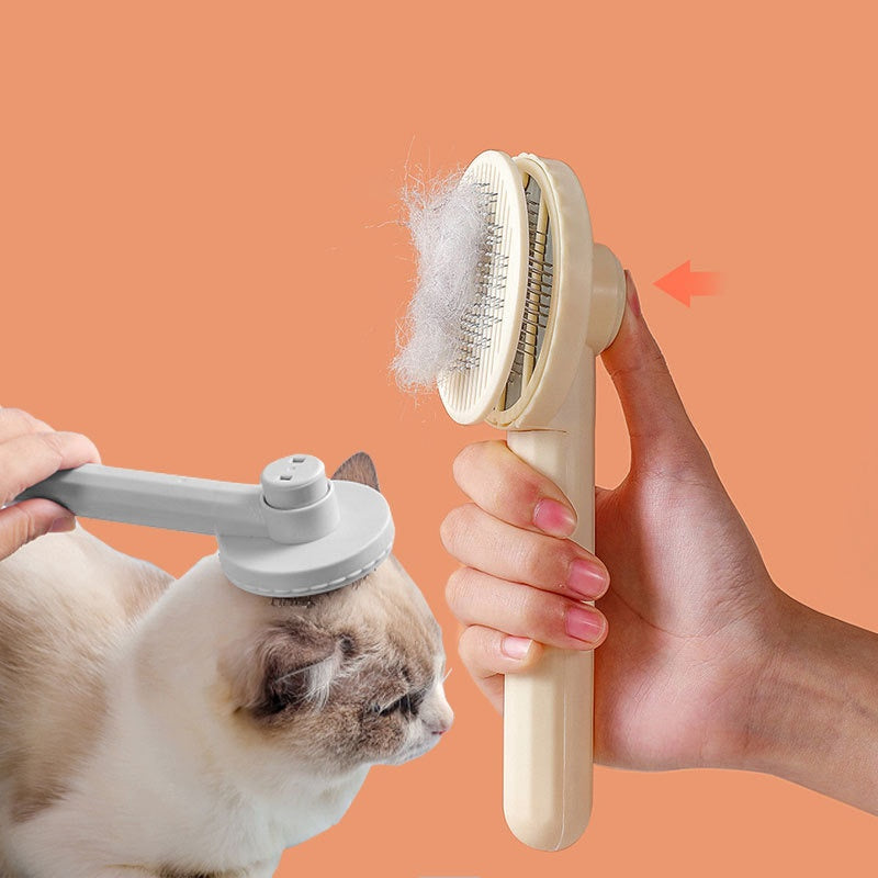 Self-Cleaning Pet Grooming Brush